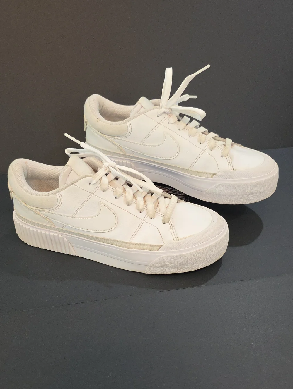 Nike Court Legacy Lift Women’s Cream/White Platform Sneakers Size 8